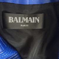 Balmain Lederjacke in Blau