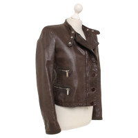 Armani Collezioni Leather jacket in brown