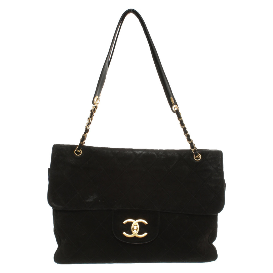 Chanel Reisetasche aus Wildleder in Schwarz