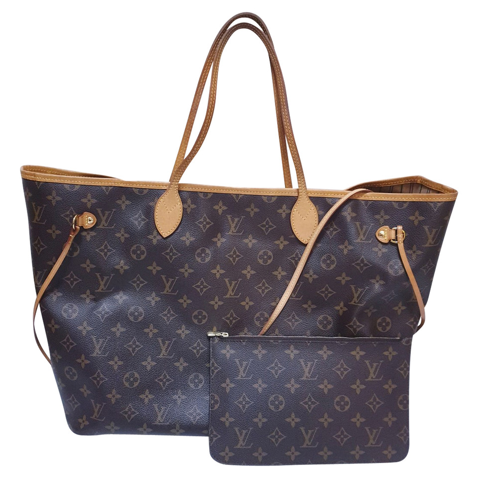 Louis Vuitton Neverfull aus Canvas in Braun