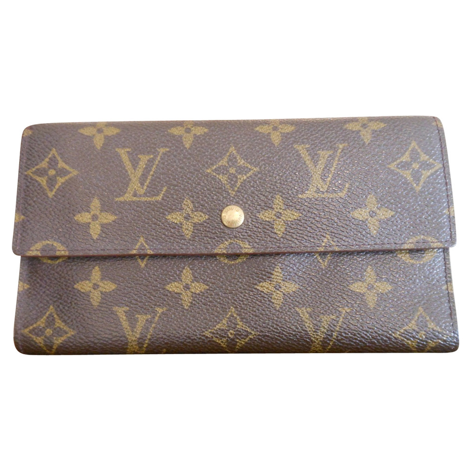 Louis Vuitton Tasje/Portemonnee Leer in Bruin