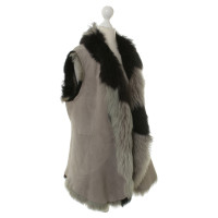 Marc Cain Lamb fur vest in grey