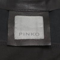 Pinko Jas/Mantel Leer in Zwart