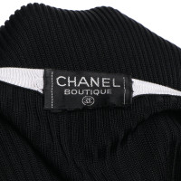 Chanel Strickkleid in Schwarz/Creme