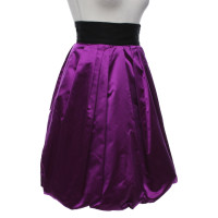 Oscar De La Renta Skirt Silk in Fuchsia
