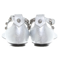 Balenciaga Stage flip-flops in silver