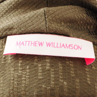 Matthew Williamson Khakifarbenes Seidenshirt 