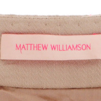 Matthew Williamson Pink / beige raffia skirt