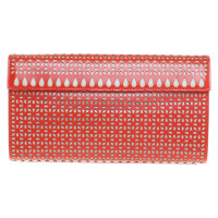 Alaïa Clutch aus Leder in Rot