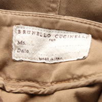 Brunello Cucinelli Paio di Pantaloni in Cotone in Beige