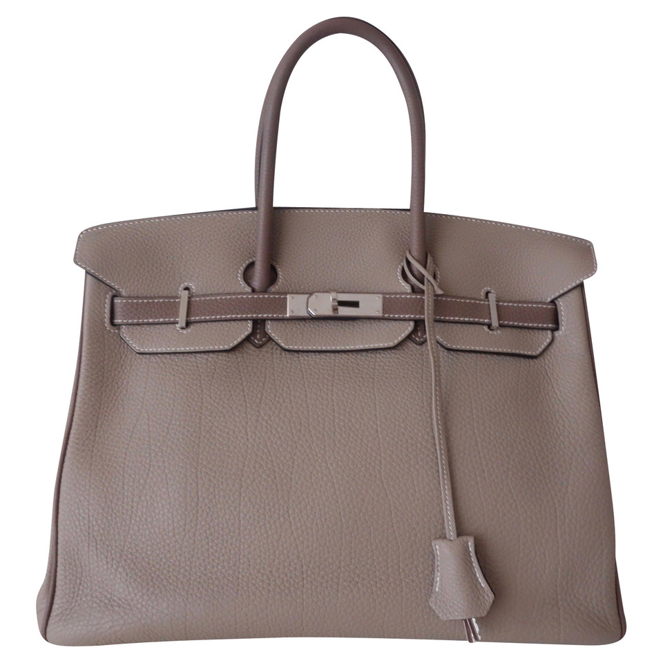 Hermès Birkin Bag aus Leder in Grau