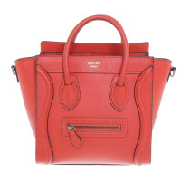 Céline Luggage Nano aus Leder in Orange