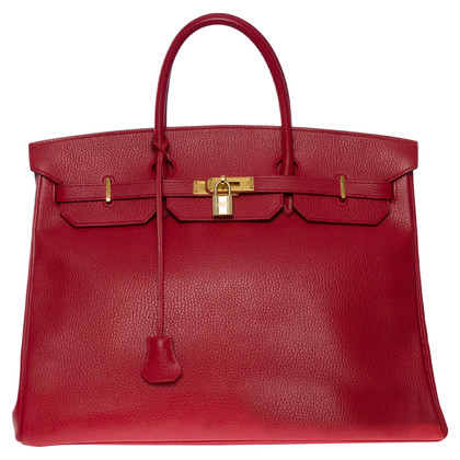 Hermès Birkin Bag 40 aus Leder in Rot