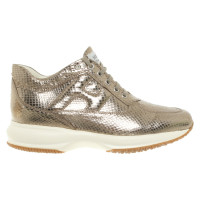 Hogan Sneakers aus Leder in Gold