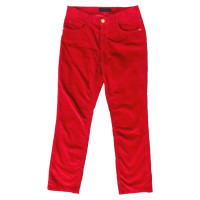 Trussardi Paio di Pantaloni in Cotone in Rosso