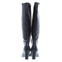 Costume National Black smooth leather boots