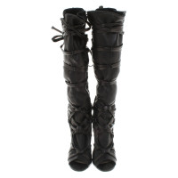 Jimmy Choo Peep toe boots in black