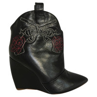 Rupert Sanderson Cowboy boots in black leather 