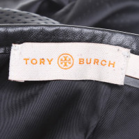 Tory Burch Jupe en cuir noir
