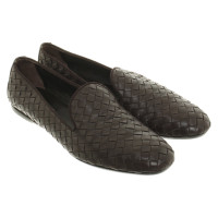 Bottega Veneta Slipper/Ballerinas aus Leder in Braun