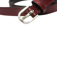 Christian Dior Ceinture en Cuir en Bordeaux