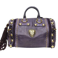 Gucci Handtasche aus Leder in Violett