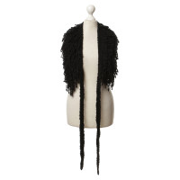 Marc Cain Fringe sjaal in zwart