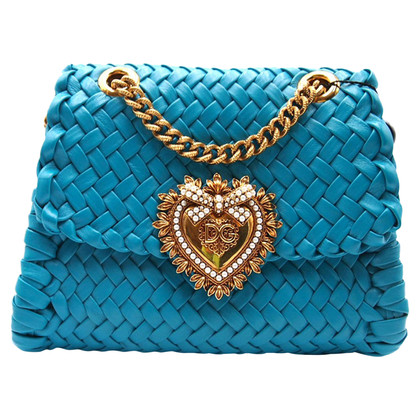 Dolce & Gabbana Clutch Bag Leather in Turquoise