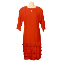 Louis Feraud Dress Silk in Red