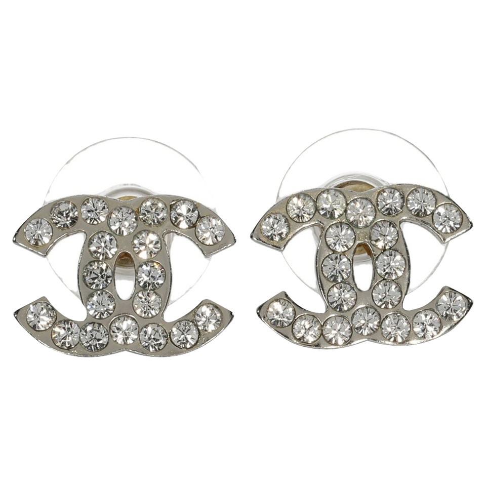 Chanel Boucles d'oreilles Chanel CC Logo avec cristaux