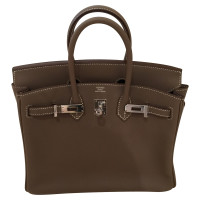 Hermès Birkin Bag 25 Leer in Grijs