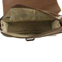 Ferre Croco Brown Flap top Shoulder bag