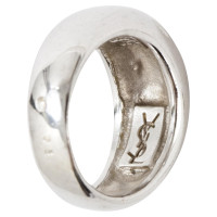 Yves Saint Laurent Silver ring with aquamarine stones