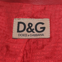 D&G Veste en cuir en rouge