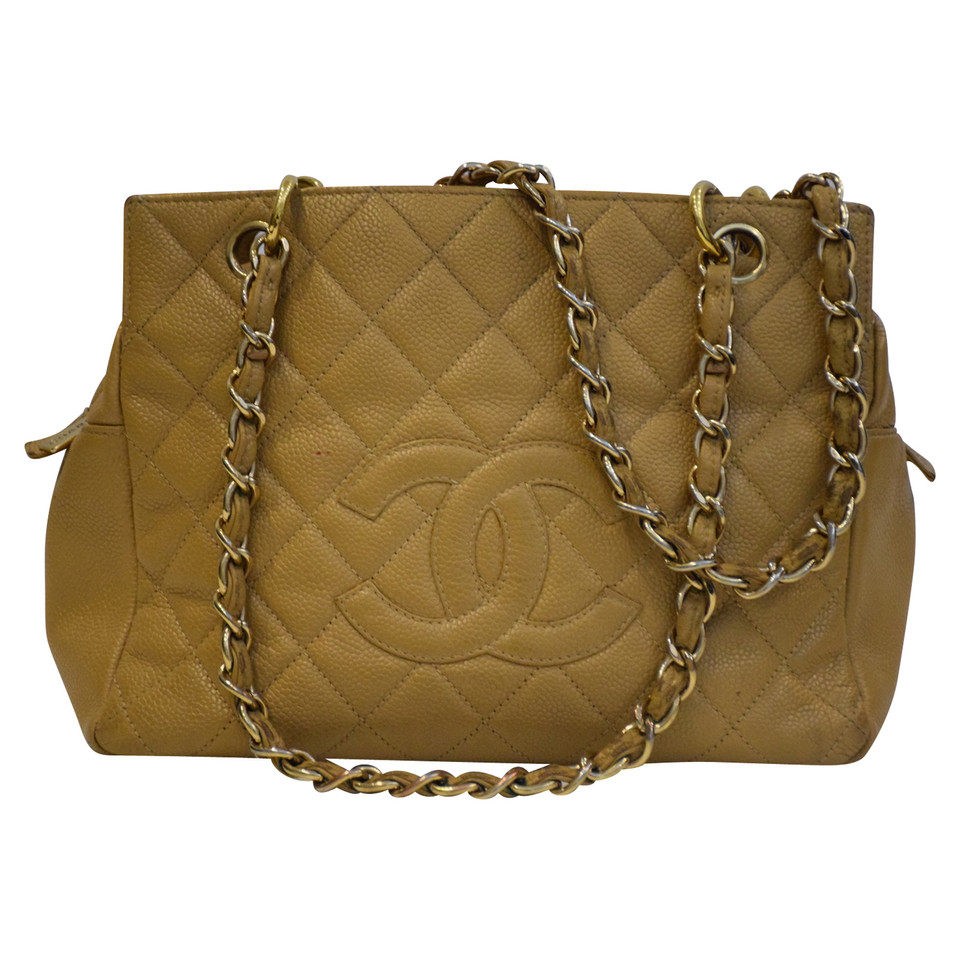 Chanel Shopper Leather in Beige