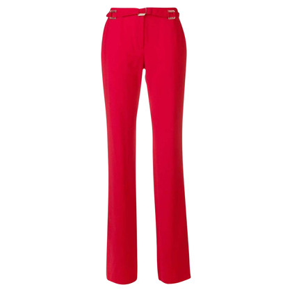Versace Paio di Pantaloni in Lana in Rosso