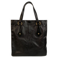 Yves Saint Laurent Tote Bag aus Leder in Schwarz
