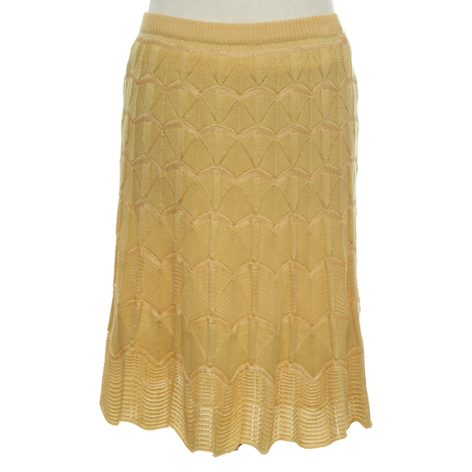 Missoni Knitted skirt in yellow