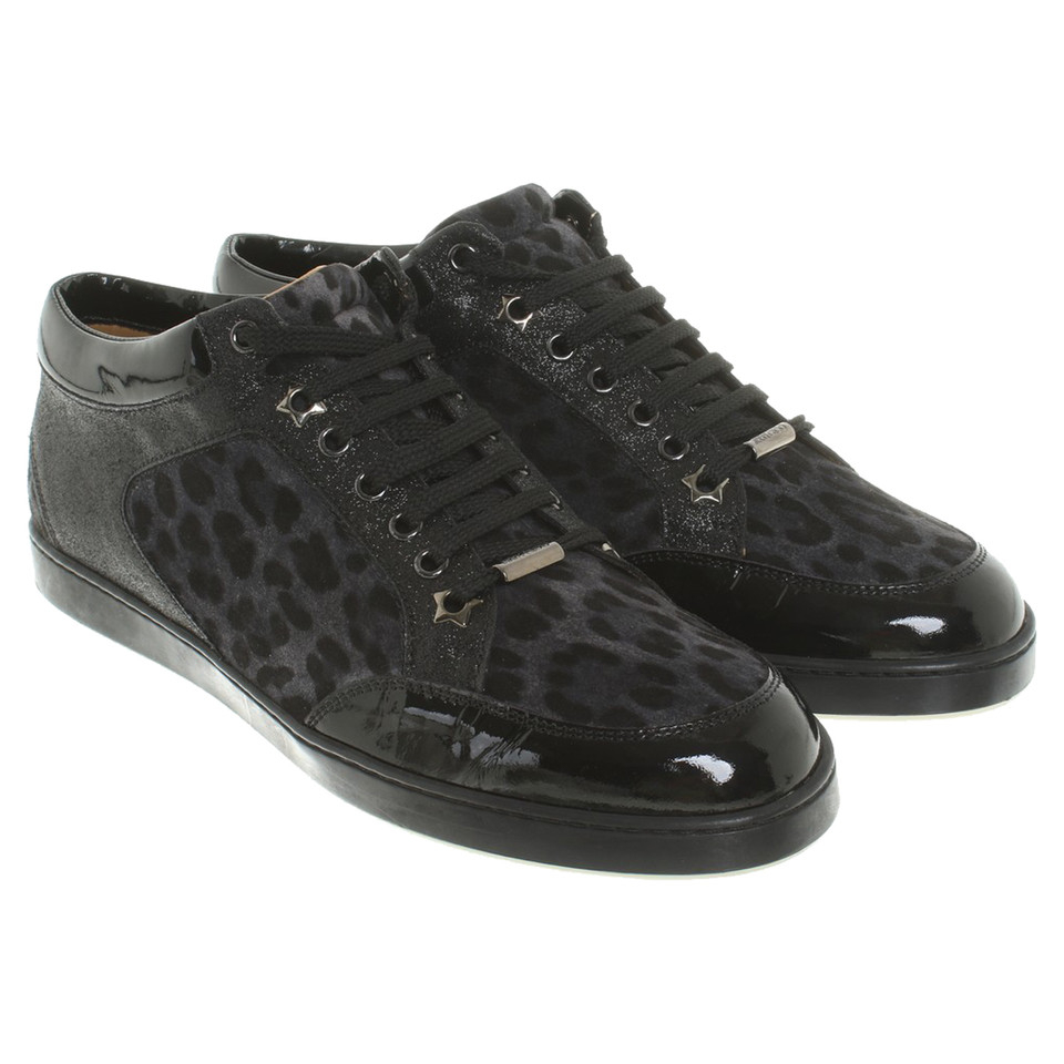 Jimmy Choo Chaussures de sport avec motif léopard