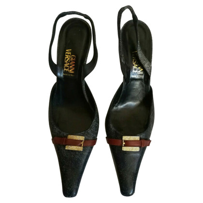 Gianni Versace Pumps/Peeptoes aus Leder