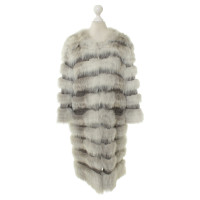 Yves Salomon Cashmere coat with fur trim