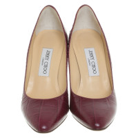 Jimmy Choo Pumps/Peeptoes Leer in Fuchsia