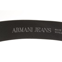 Armani Jeans Cintura in pelle in Black