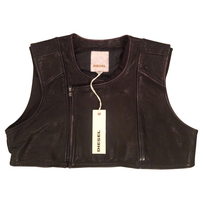 Diesel Black Gold Leather vest