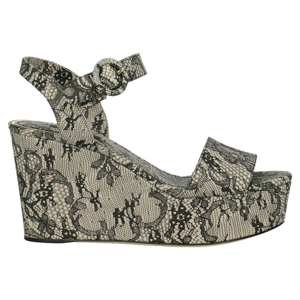 Dolce & Gabbana Chaussures compensées en Cuir en Beige