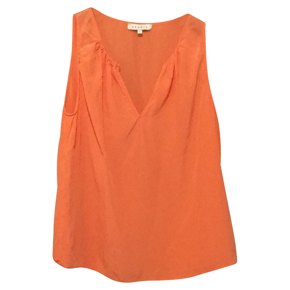 Sandro Top Cotton in Orange