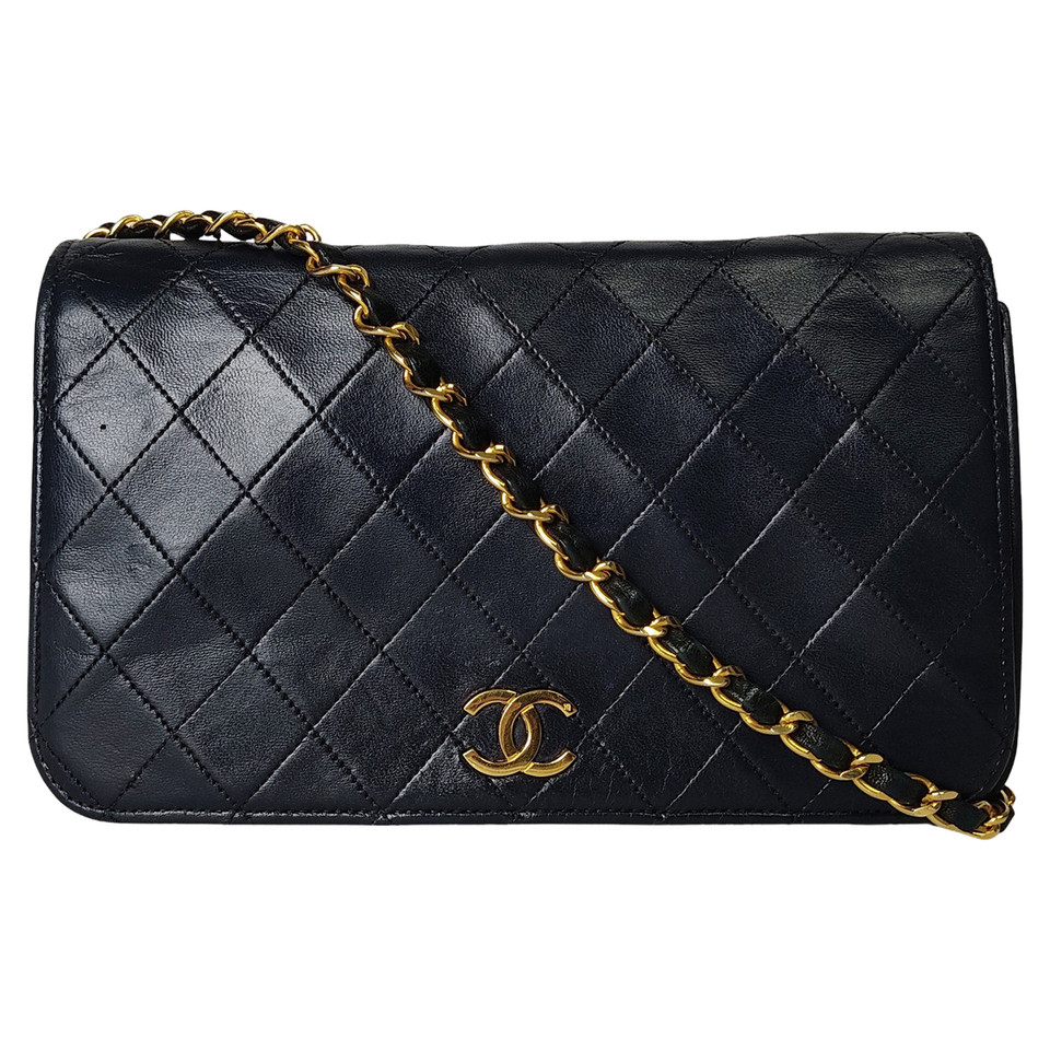 Chanel Flap Bag Leather in Blue
