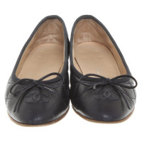 Chanel Slippers/Ballerinas Leather in Blue