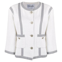 Chanel Giacca/Cappotto in Cotone in Bianco