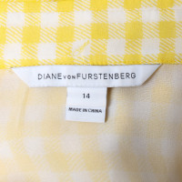 Diane Von Furstenberg camicetta di seta con motivo a quadri